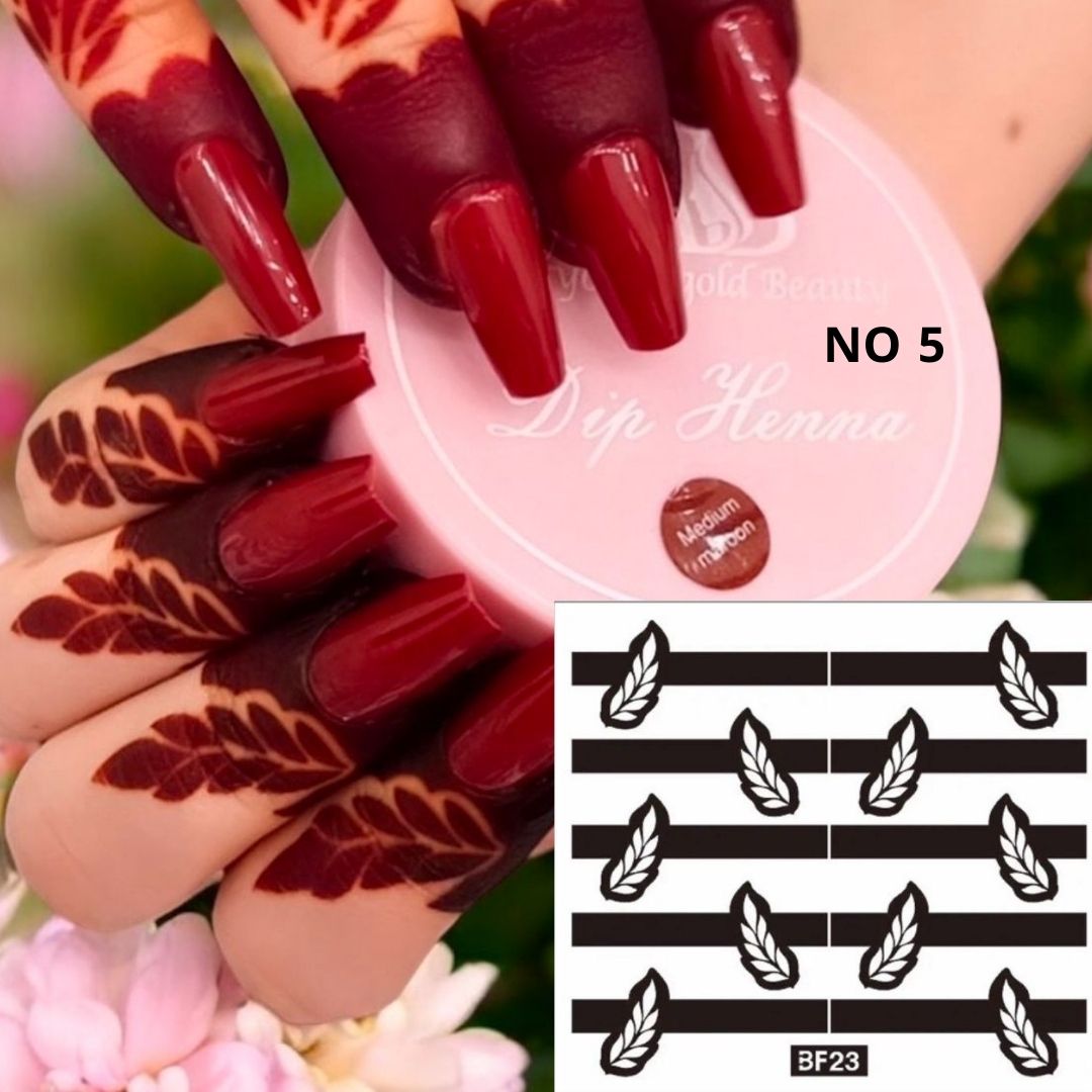 استيكر تعبئه حنا من مريم بيوتى للأصابع رقم 5