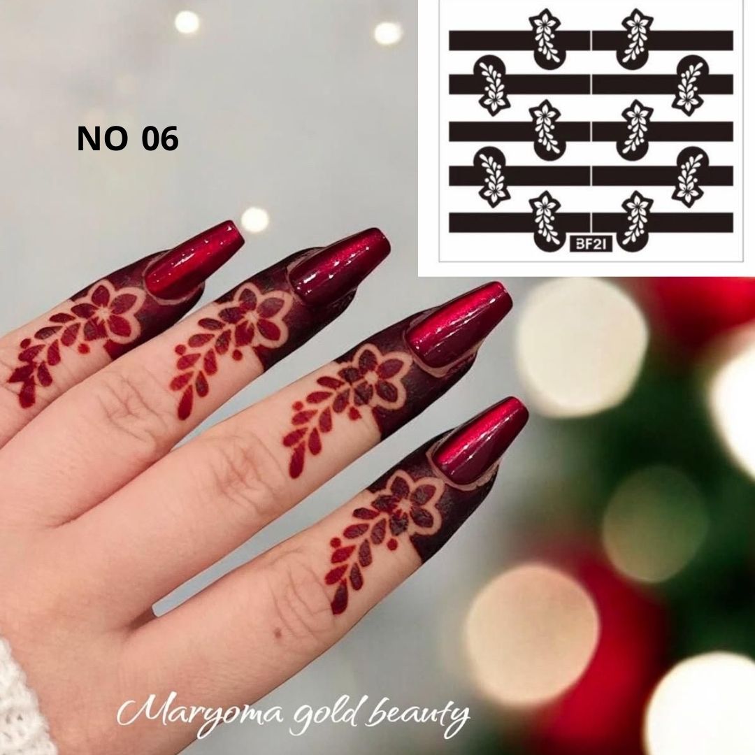 استيكر تعبئه حنا من مريم بيوتى للأصابع رقم 6