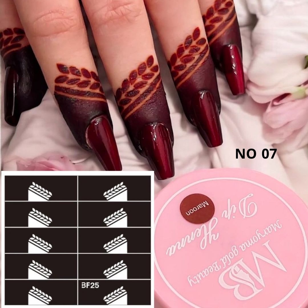 استيكر تعبئه حنا من مريم بيوتى للأصابع رقم 7