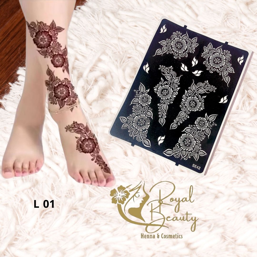 استيكر تعبئه حنا من مريم بيوتى للقدم رقم L 1