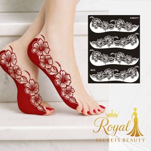 استيكر تعبئه حنا من مريم بيوتى للقدم رقم L 12