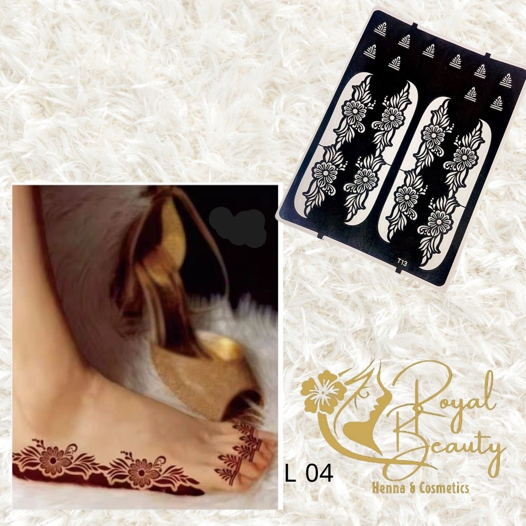 استيكر تعبئه حنا من مريم بيوتى للقدم رقم L 4