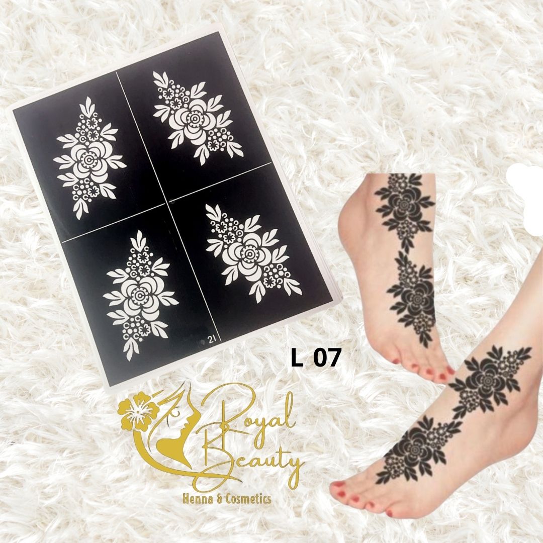 استيكر تعبئه حنا من مريم بيوتى للقدم رقم L 7