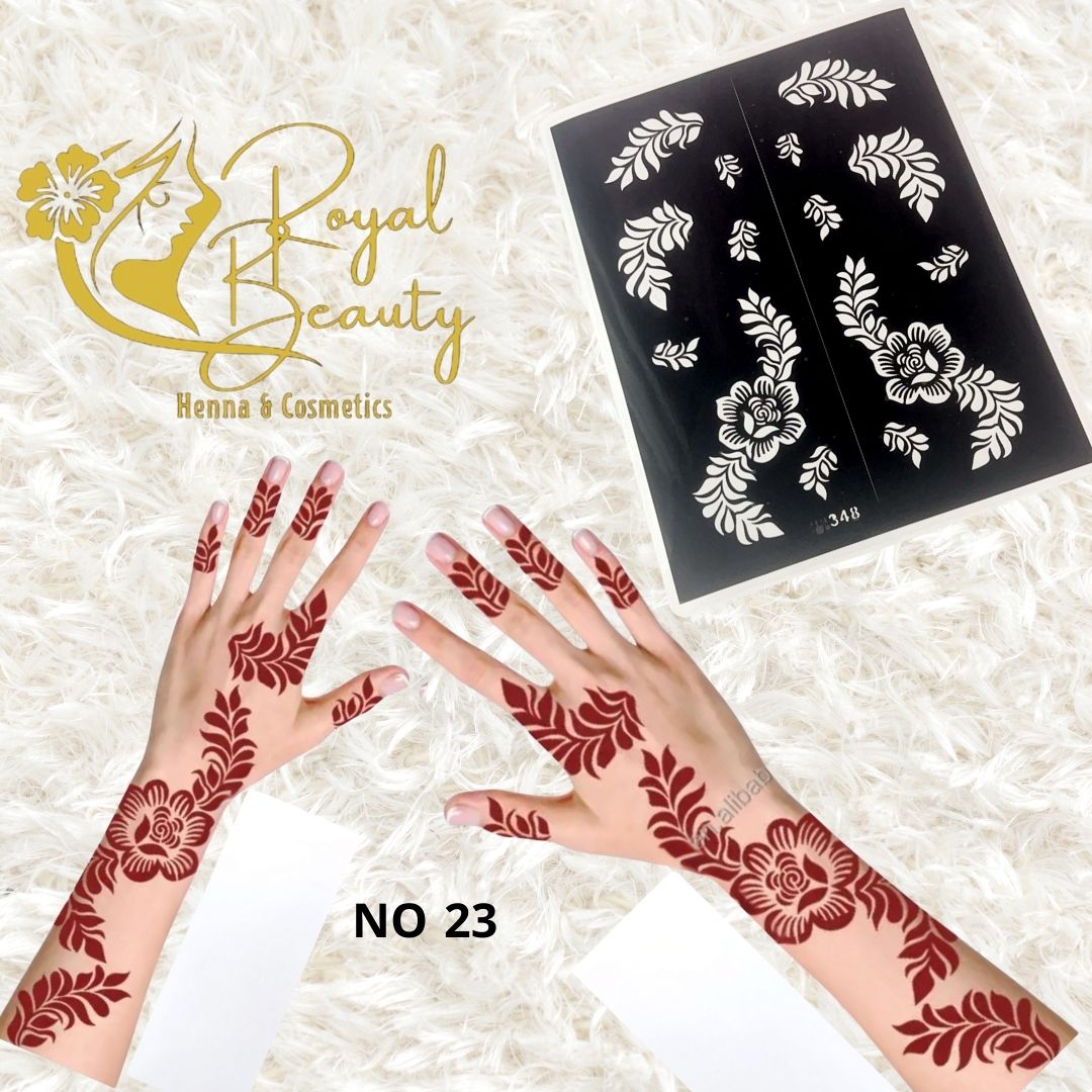 استيكر تعبئه حنا من مريم بيوتى لليدين رقم 23