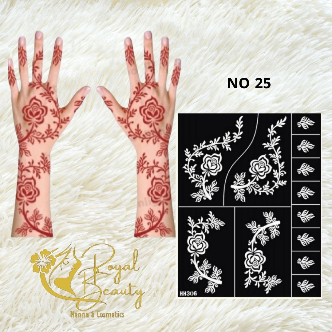 استيكر تعبئه حنا من مريم بيوتى لليدين رقم 25