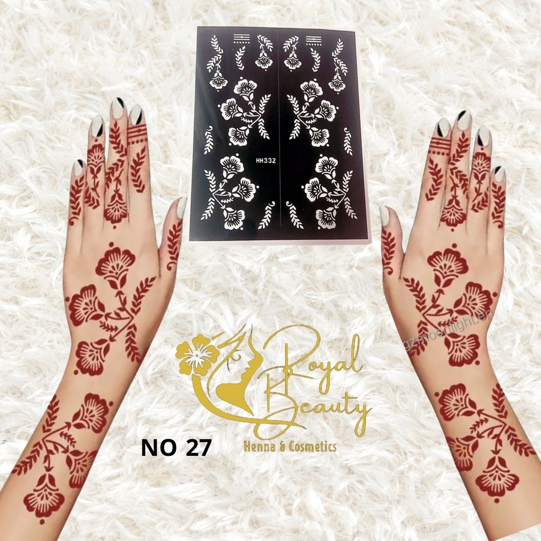 استيكر تعبئه حنا من مريم بيوتى لليدين رقم 27