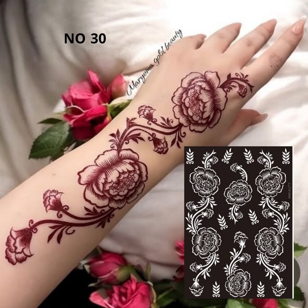 استيكر تعبئه حنا من مريم بيوتى لليدين رقم 30