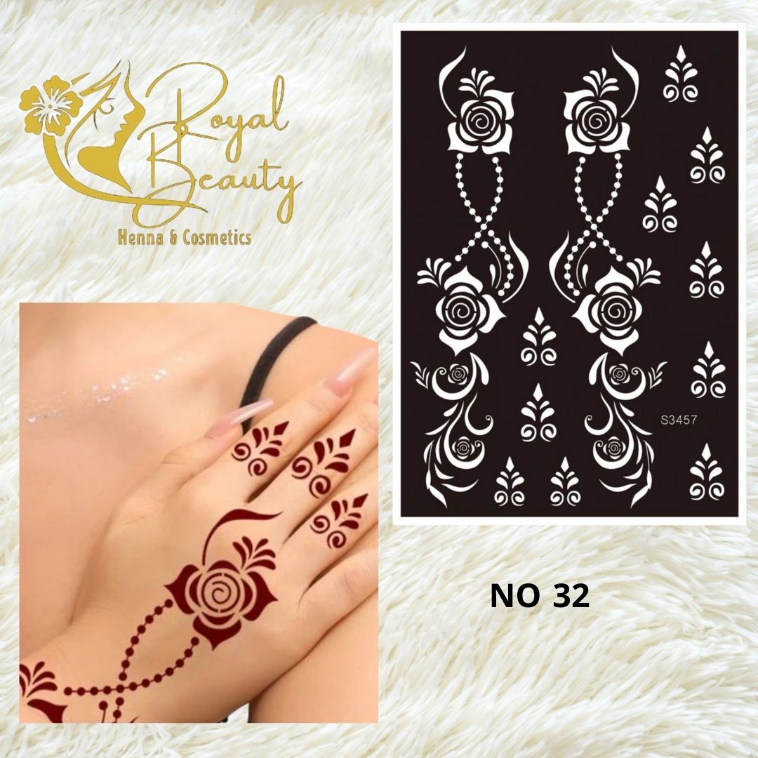 استيكر تعبئه حنا من مريم بيوتى لليدين رقم 32