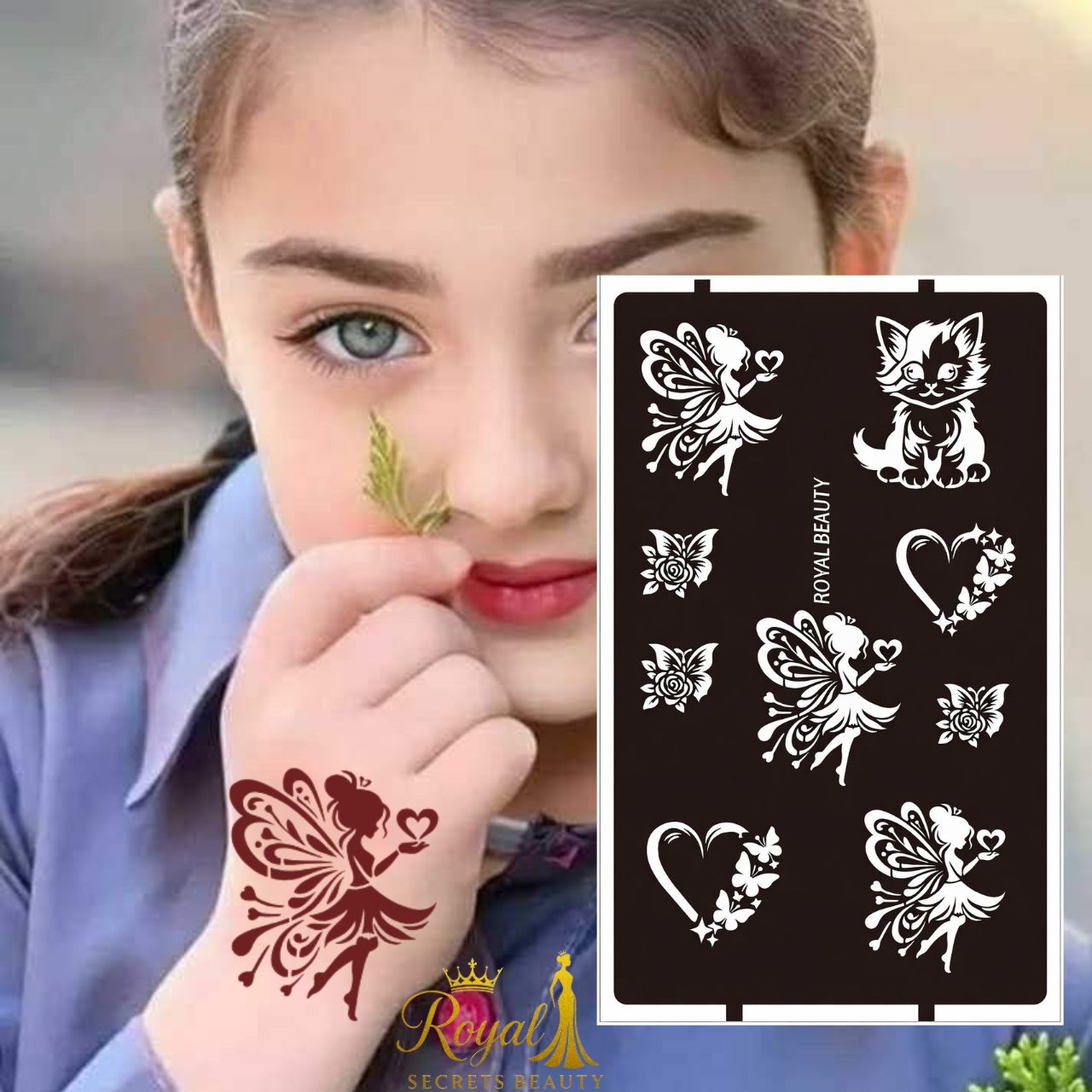 استيكرات  تعبئه الحناء للأطفال من رويال بيوتي K R 11