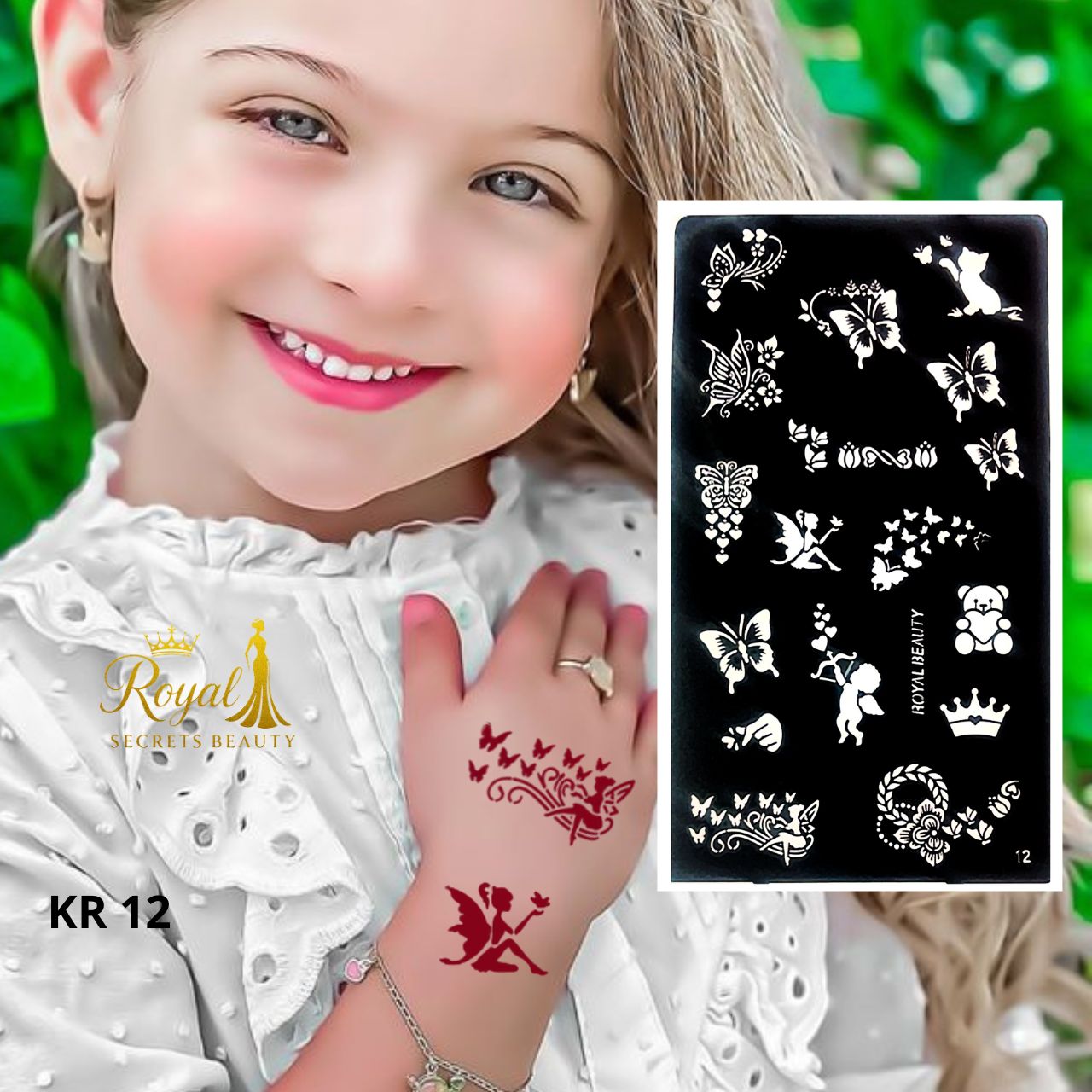 استيكرات  تعبئه الحناء للأطفال من رويال بيوتي K R 12