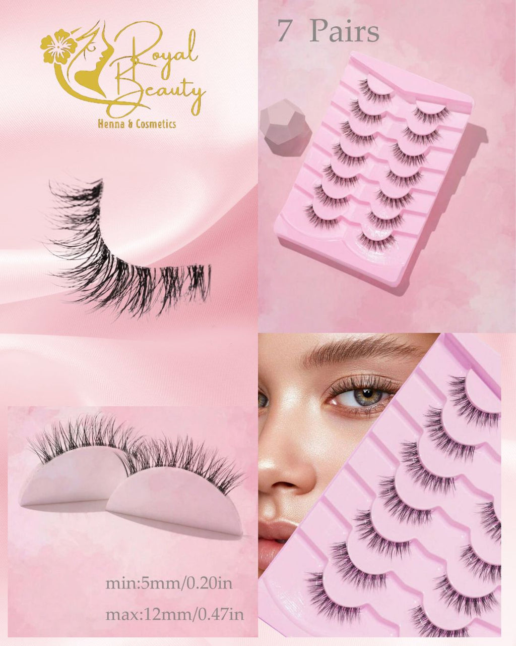 رموش خفيفه الوزن 7 أزواج Y1031