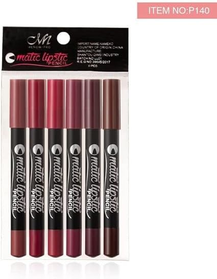 مجموعة أقلام تحديد الشفاه MN - 6 قطع