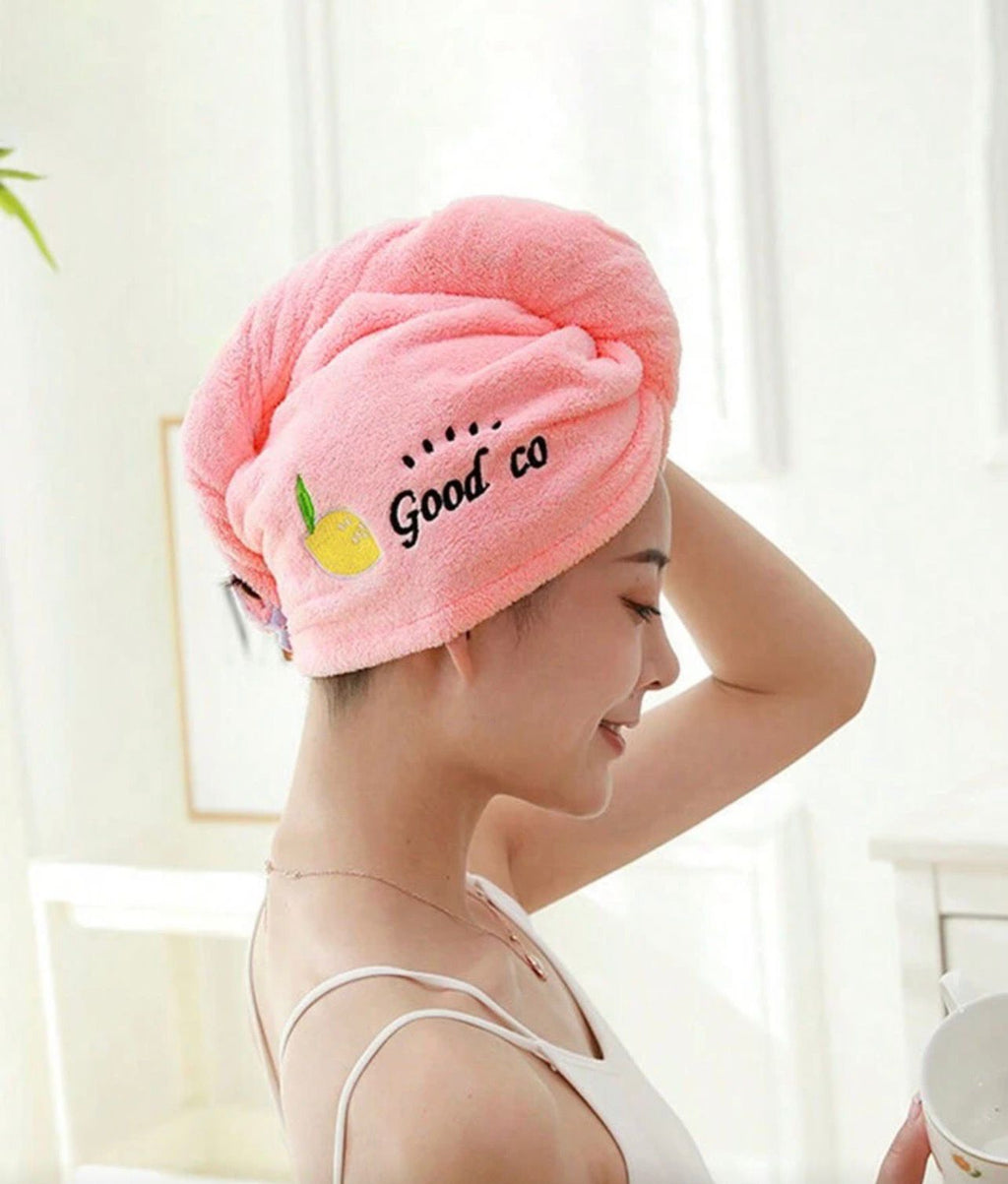 منشفة تجفيف الشعر الماصة السريعة – غطاء رأس ناعم من الألياف الدقيقة لتجفيف الشعر بسهولة