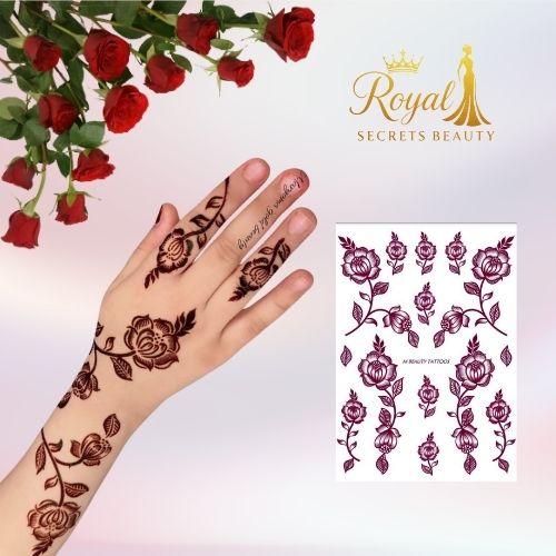 استيكرات نقش حناء جاهزة لليدين أوالقدمين من مريم بيوتي  رقم N 10