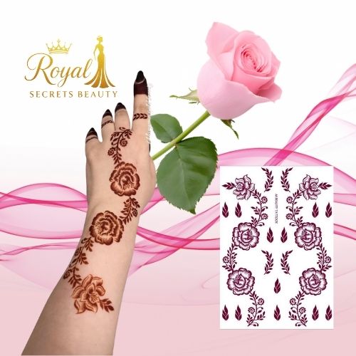 استيكرات نقش حناء جاهزة لليدين أوالقدمين من مريم بيوتي  رقم N 11