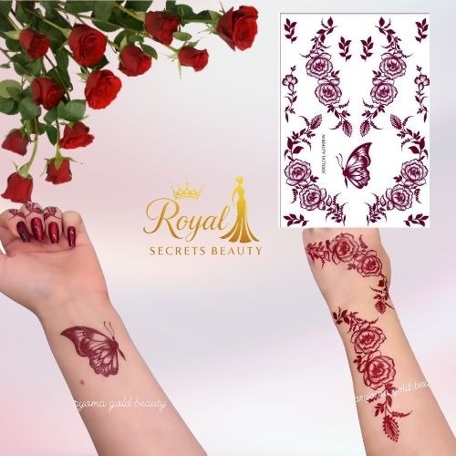 استيكرات نقش حناء جاهزة لليدين أوالقدمين من مريم بيوتي  رقم N 12