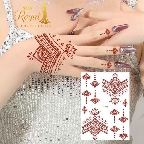 استيكرات نقش حناء جاهزة لليدين أوالقدمين من مريم بيوتي  رقم N 20