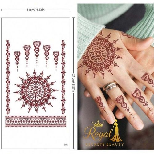 استيكرات نقش حناء جاهزة لليدين أوالقدمين من مريم بيوتي  رقم N 21