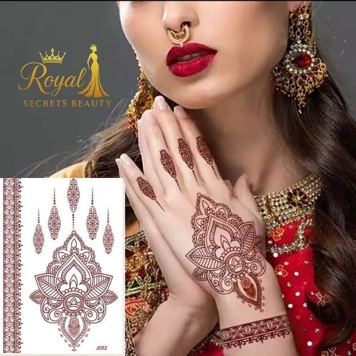 استيكرات نقش حناء جاهزة لليدين أوالقدمين من مريم بيوتي  رقم N 24