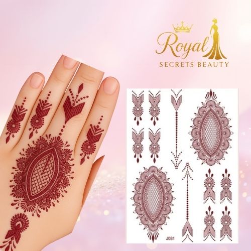 استيكرات نقش حناء جاهزة لليدين أوالقدمين من مريم بيوتي  رقم N 25