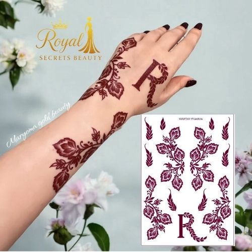 استيكرات نقش حناء جاهزة لليدين أوالقدمين من مريم بيوتي  رقم N 7