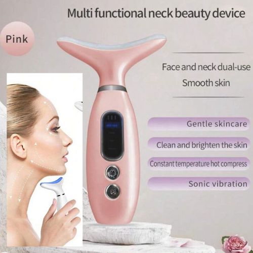 جهاز تنظيف وتدليك الوجه والرقبة القابل لإعادة الشحن 4 أوضاع متعددة للعناية بالبشرة