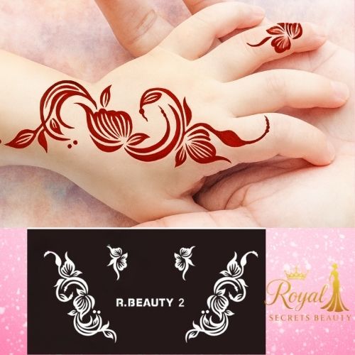 استيكرات  تعبئه الحناء للأطفال من رويال بيوتي K R 2