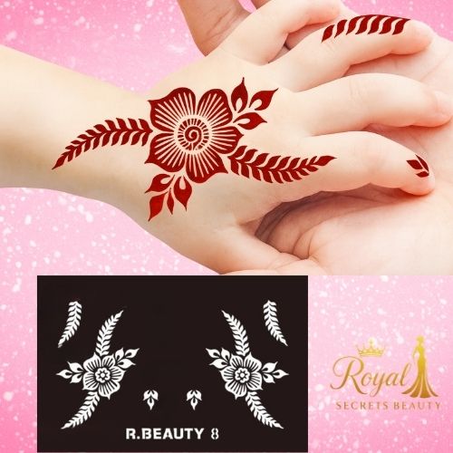 استيكرات  تعبئه الحناء للأطفال من رويال بيوتي K R 8