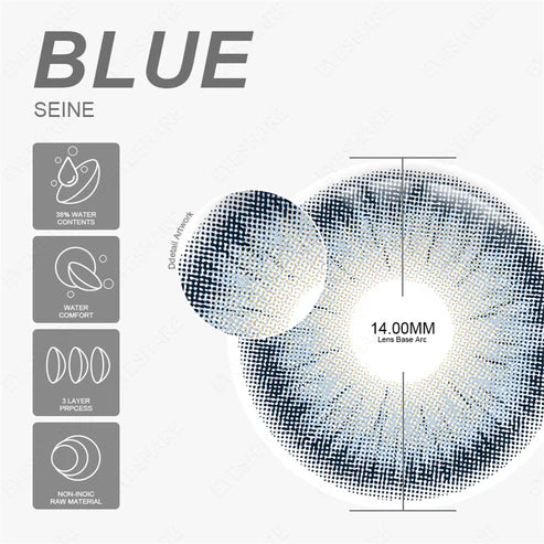 عدسات أي شير - جمال بلا حدود SEINE BLUE 48