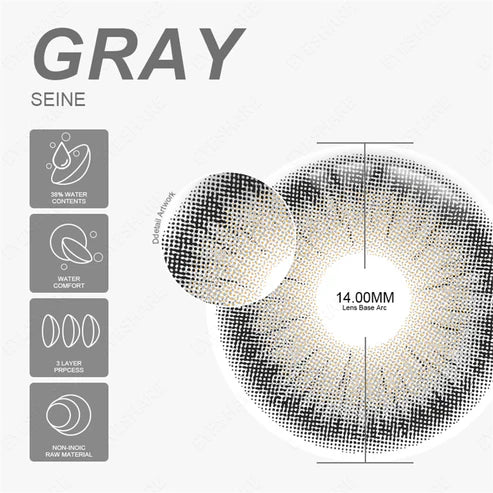 عدسات أي شير - جمال بلا حدود  SEINE GRAY 49