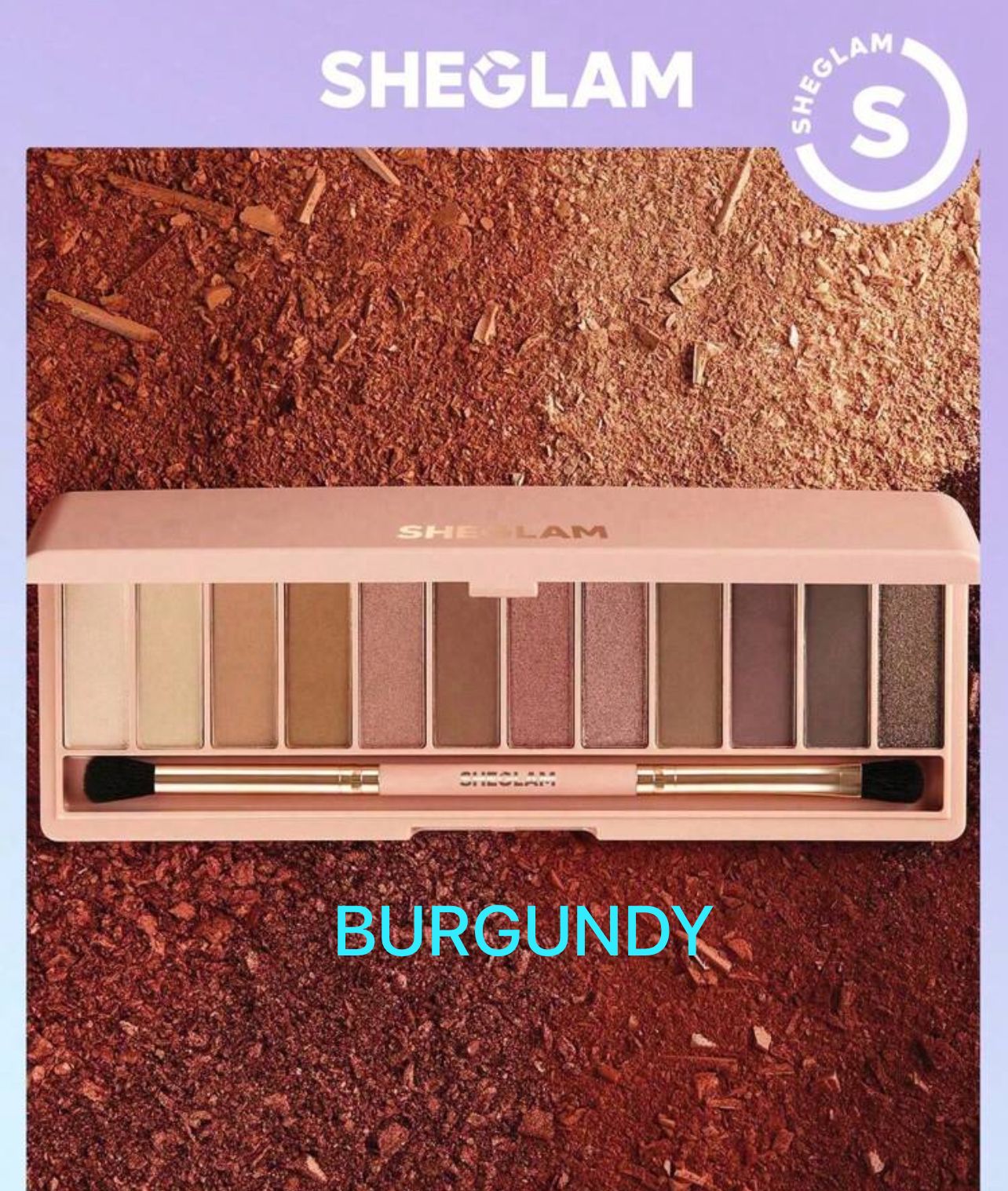 مجموعة ظلال عيون مات 12 لون من شيقلام بورجوندي