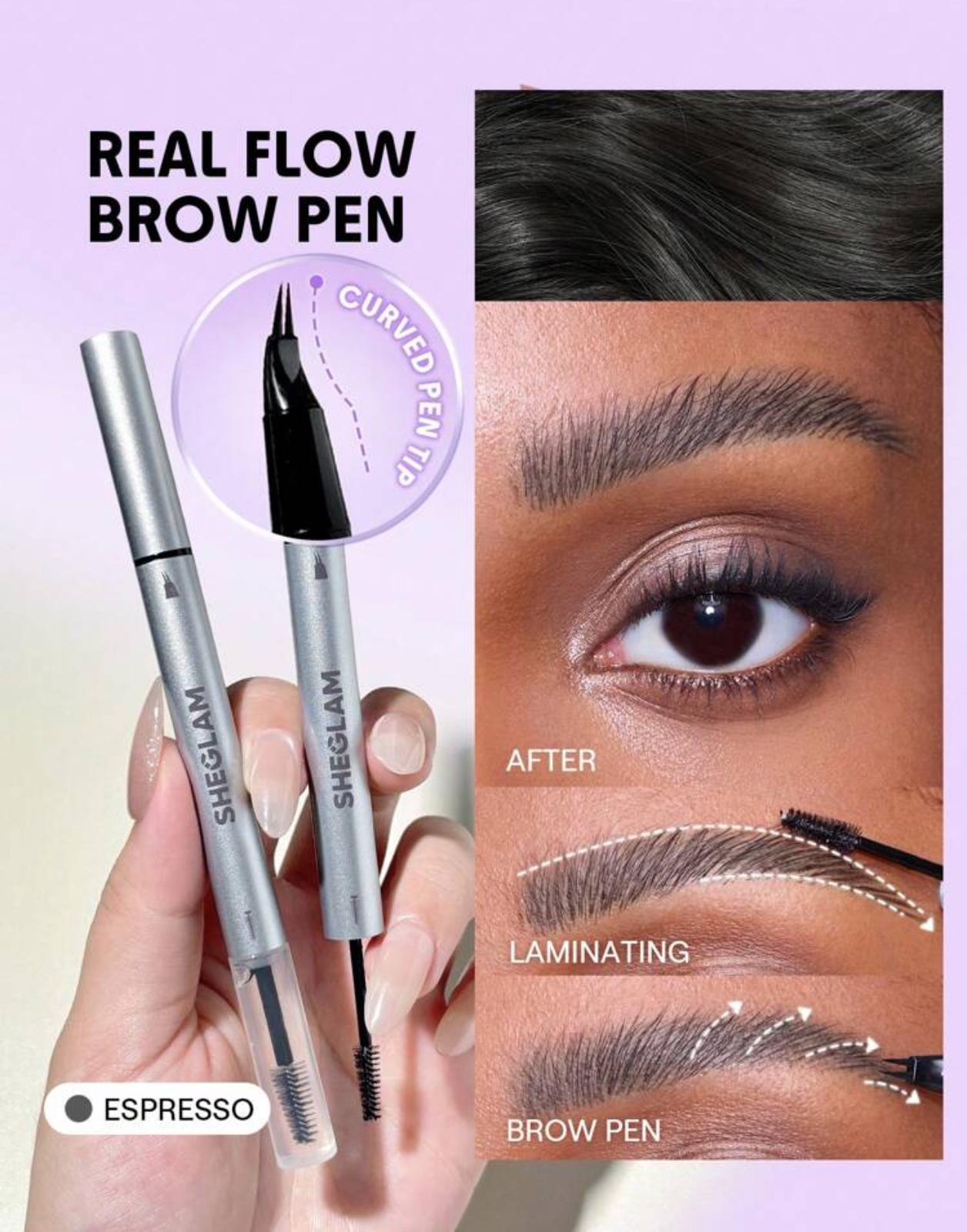 قلم تصفيف الحواجب SHEGLAM Real Flow – أسود (Espresso)