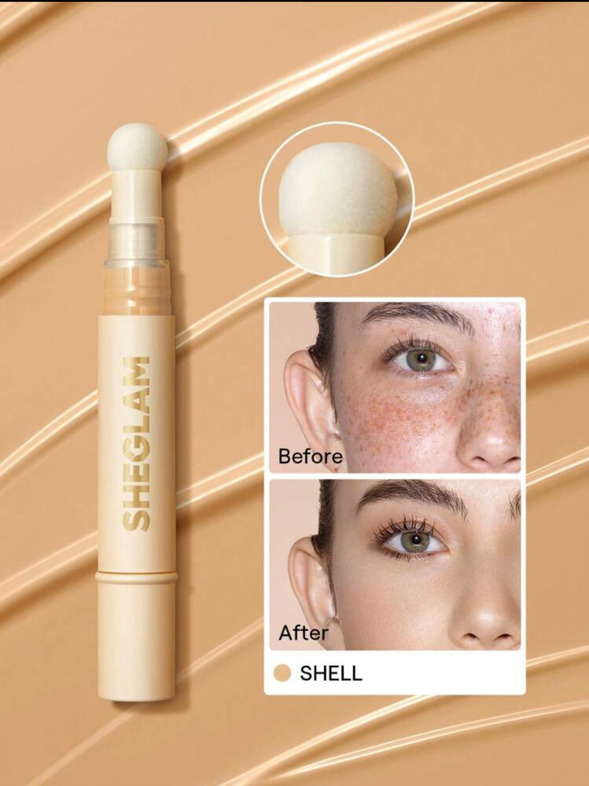 كونسيلر SHEGLAM السائل المعزز للبشرة تغطية خفيفة تدوم طوال اليوم اللون شيل