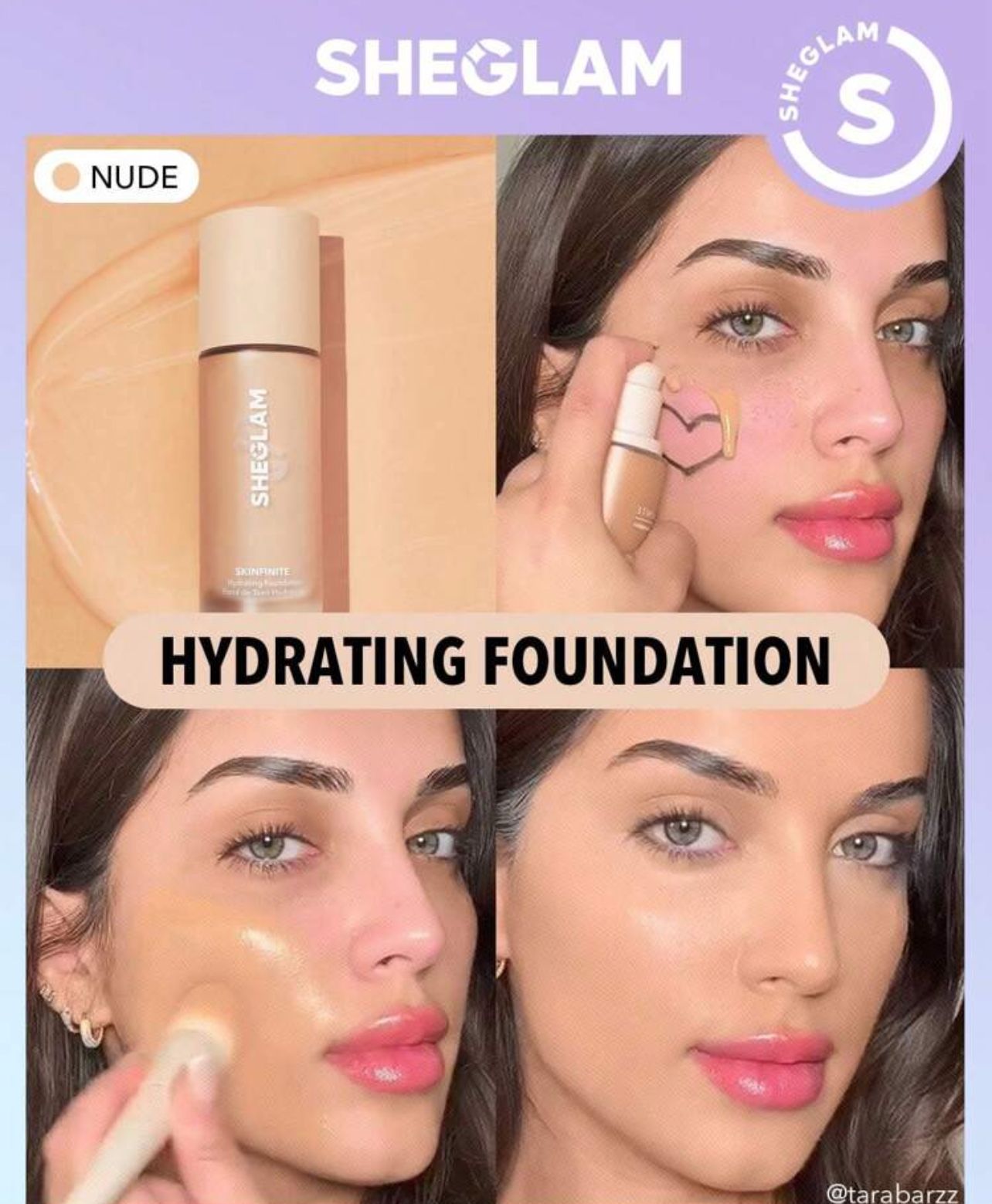 كريم أساس مرطب بلمسة نديّة وتغطية طبيعية خالية من العيوب من شيقلام NUDE