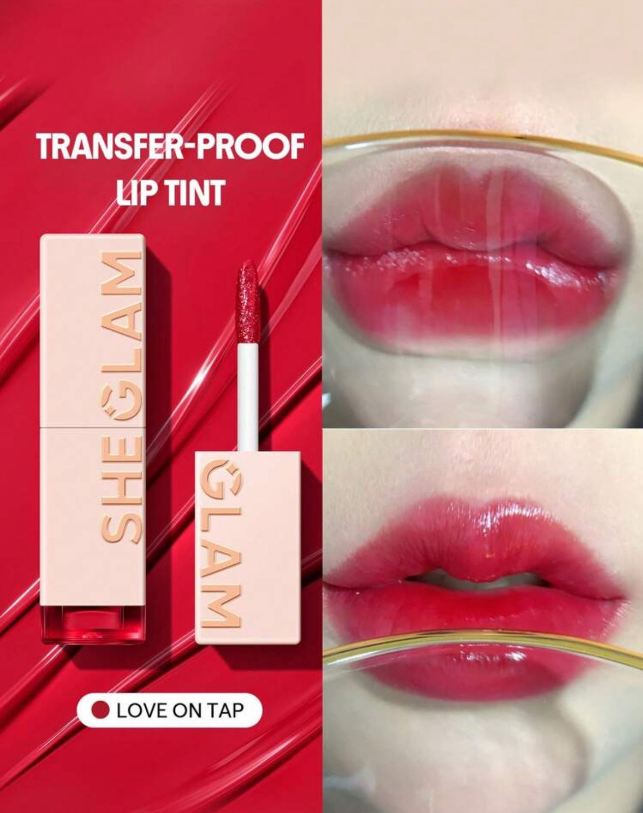 ملمع شفاه سائل متغير اللون بلمسة لامعة من شيقلام LOVE ON TAP