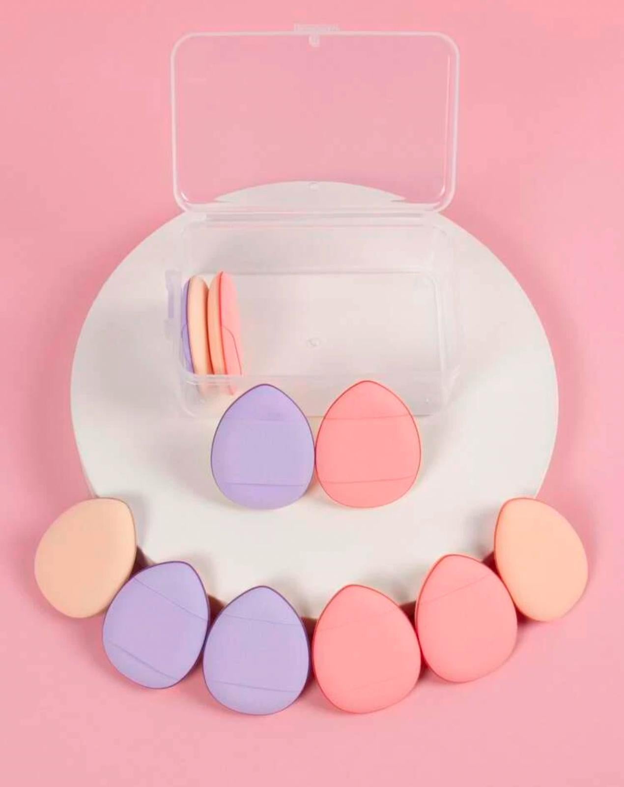 إسفنجة وضع بودرة صغيرة 10 قطع – مزج المكياج بالأصابع