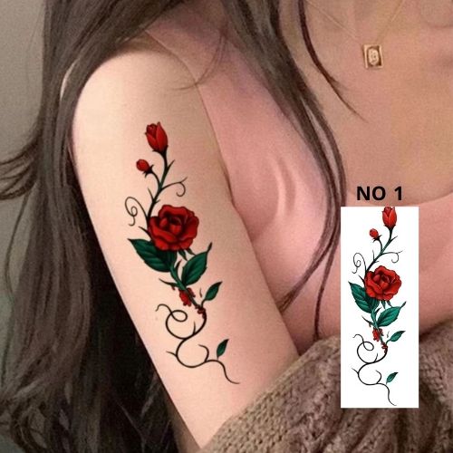 استيكر تاتو مؤقت مقاوم للماء تصميم أنيق NO 1