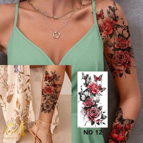 استيكر تاتو مؤقت مقاوم للماء تصميم أنيق NO 12