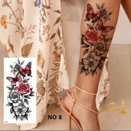 استيكر تاتو مؤقت مقاوم للماء تصميم أنيق NO 8