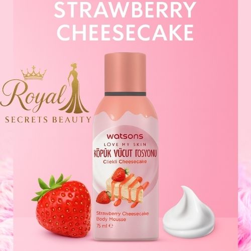 لوشن الجسم برغوة تشيز كيك الفراولة من Watsons – ترطيب لذيذ للبشرة