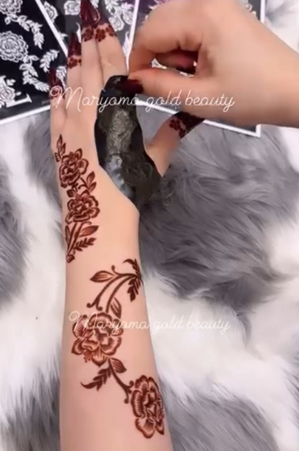 استيكر تعبئه حنا من مريم بيوتى لليدين رقم 10