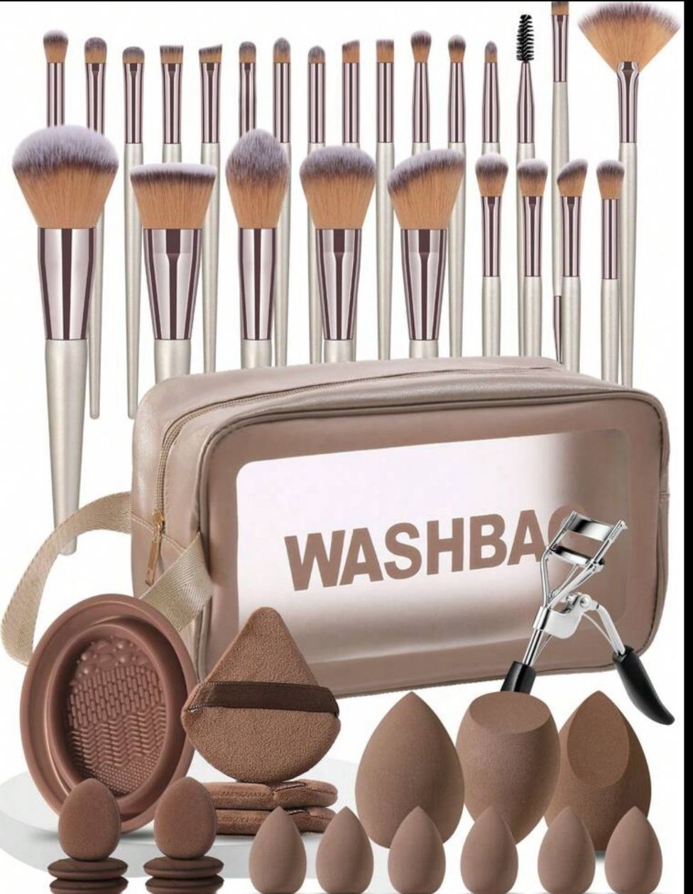 مجموعة أدوات المكياج الاحترافية 46 قطعة متكاملة بنى code no 355