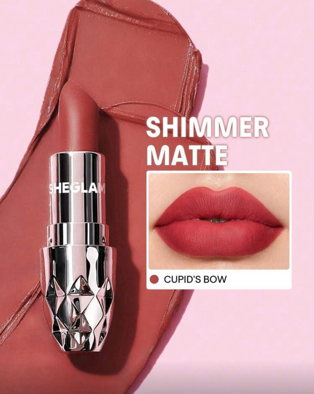 أحمر شفاه مخملي فاخر من  شيقلام   – لون  Cupid’s Bow