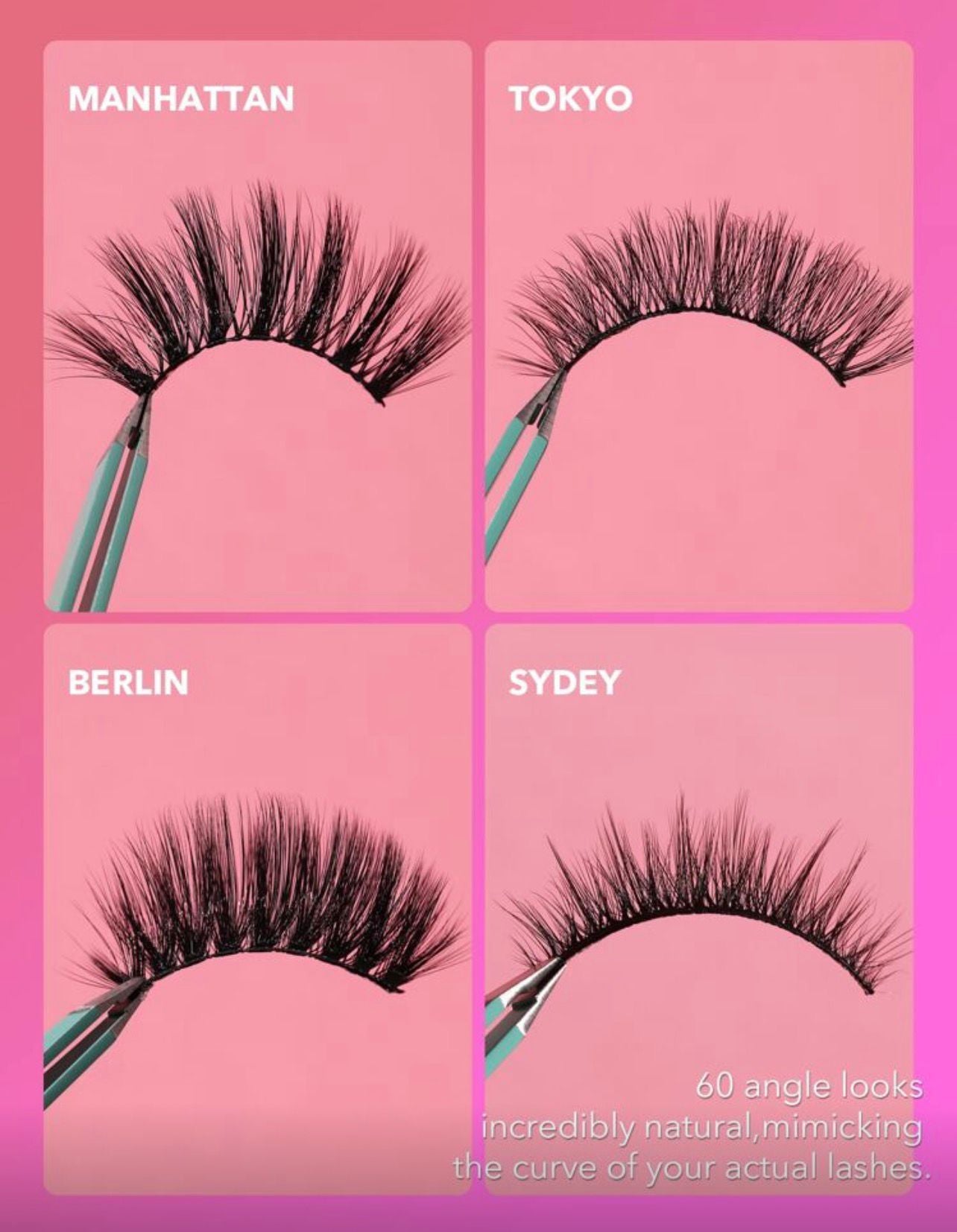 رموش SHEGLAM Late Night Lover  سيدني، 3 أزواج خفيفة وطبيعية لإطلالة أنثوية Y1060