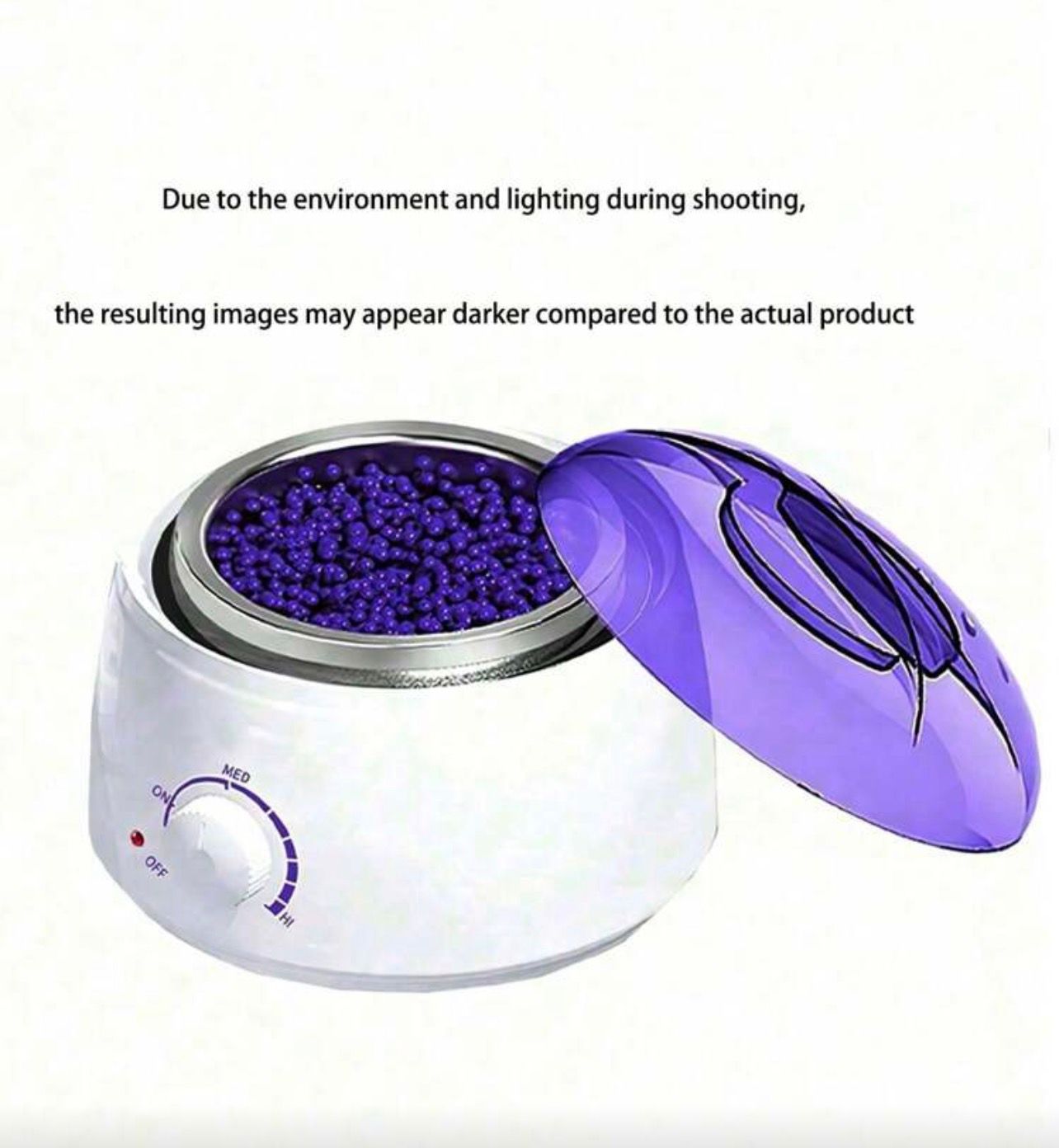 جهاز تسخين الشمع لإزالة الشعر + 4 أكياس حبوب شمع + عصي خشبية