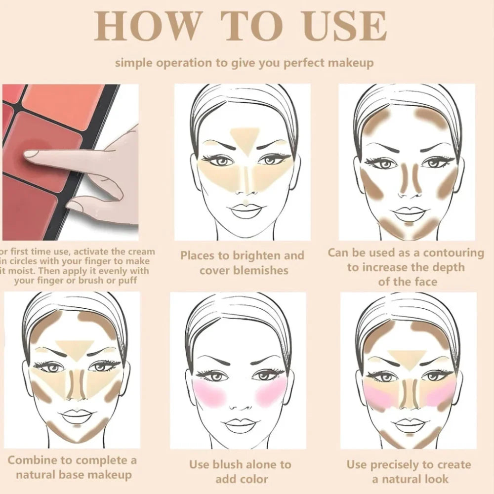 باليت روز بيري كونتور وبلاشر كريمي